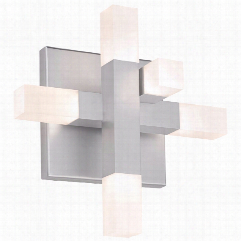Contemporary Sonneman Connetix Aluminum White 8-inch-h Led Wall Sconce