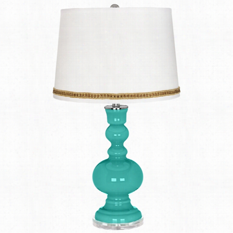 Contemporary Synergy Apothecary 30-ich-h Table Lamp With Braid Trim