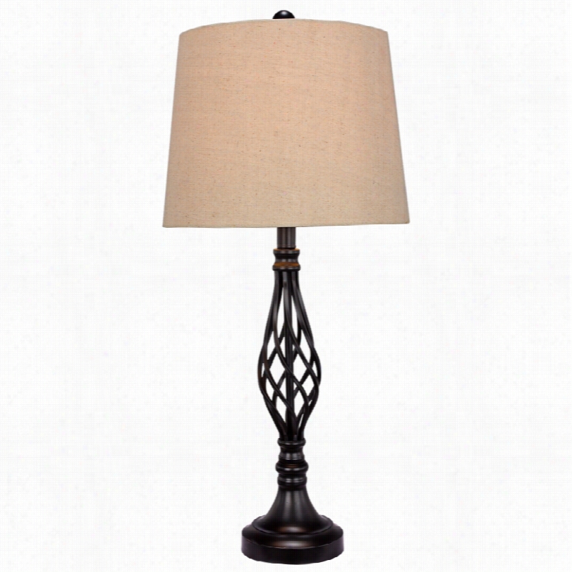 Contempporary Tallia Black Metal 27-inch-h Table Lamp