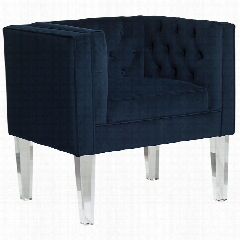 Contemporary Trent Bella Ink Tufted 32-inch-h Accent Chair