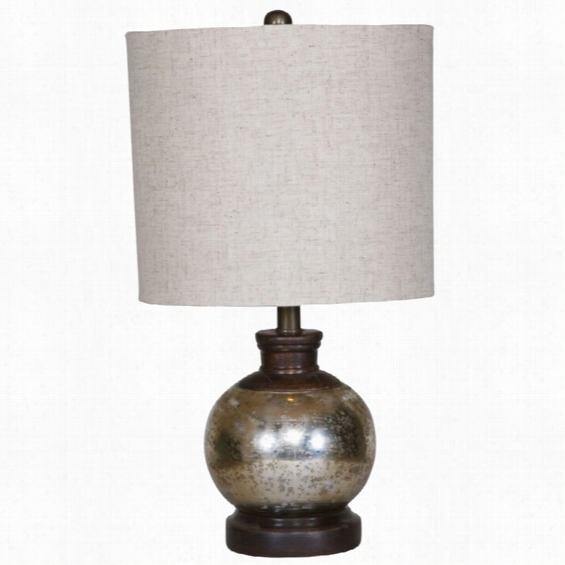 Contemporary Uttermost Arago Mercury Glass 15i-nch-h Table Lamp