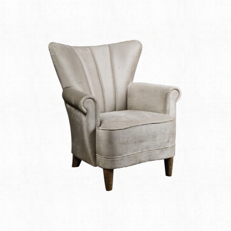 Contemporary Utttermost Franchette Modern Velvet Upholstered Armchair