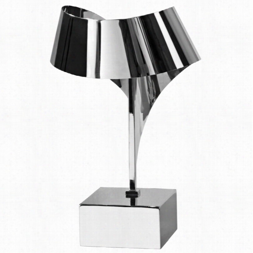 Contemporary Uttermost Modern Guillet Curved Stainless Stee Dsk Lamp