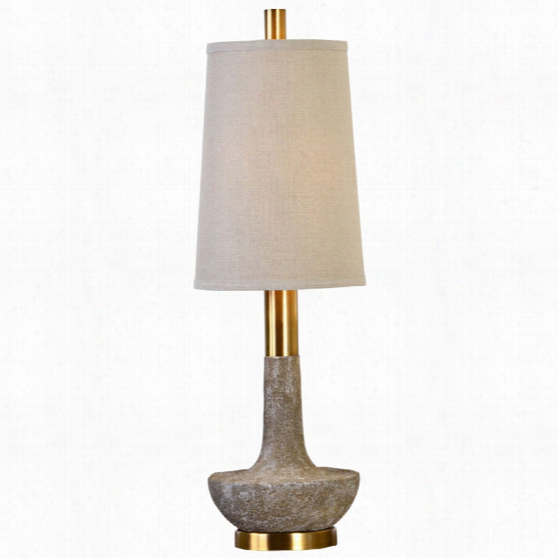 Contemporary Uttermost Volongo Textured St One Ivory Atble Lamp