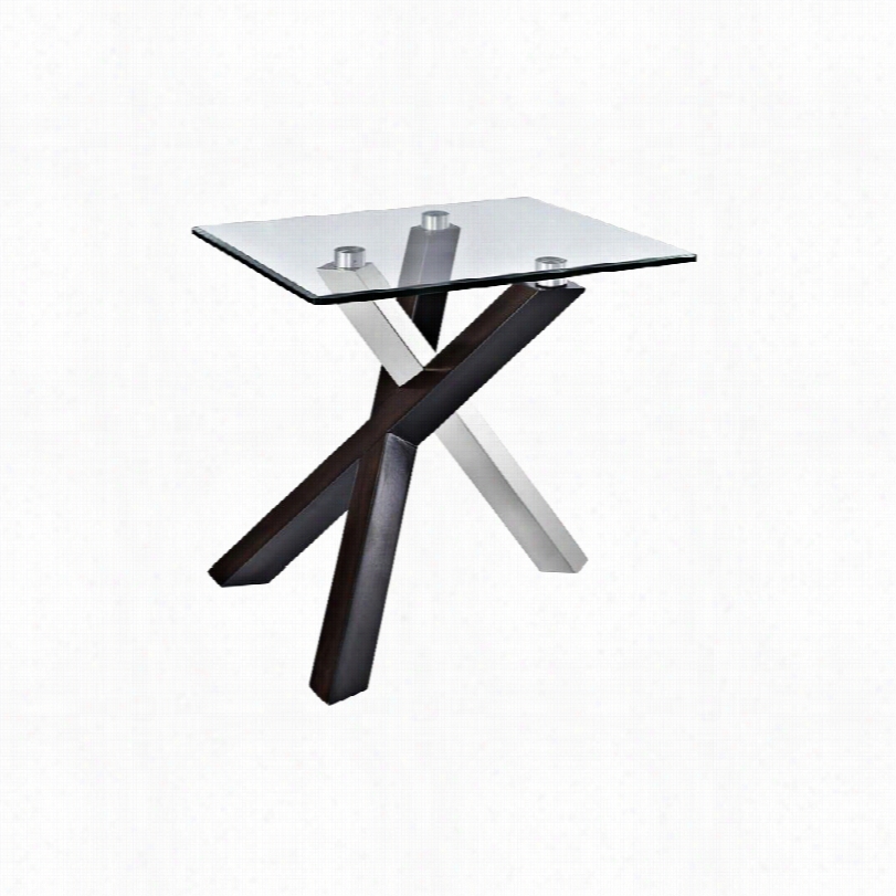 Contemporary Verge Depth Espresso End Table