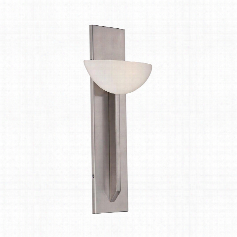 Contemporary Wa C Emblem Brushed Nickel2 0 -inch-hh Led Wall Sconce