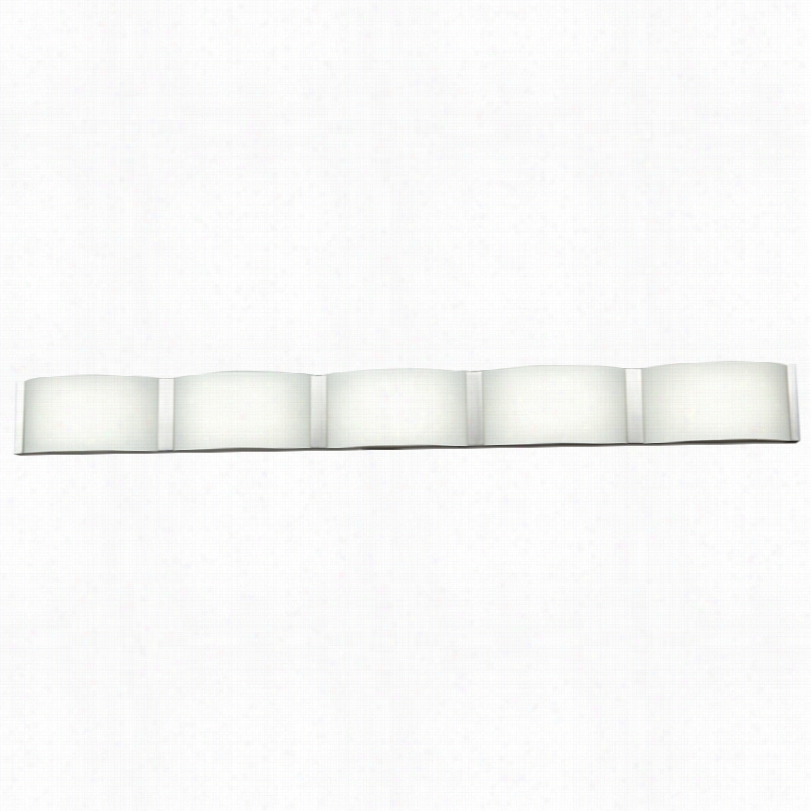 Contemporary Wave Contemporary Brushed Stsel Led Bath Light