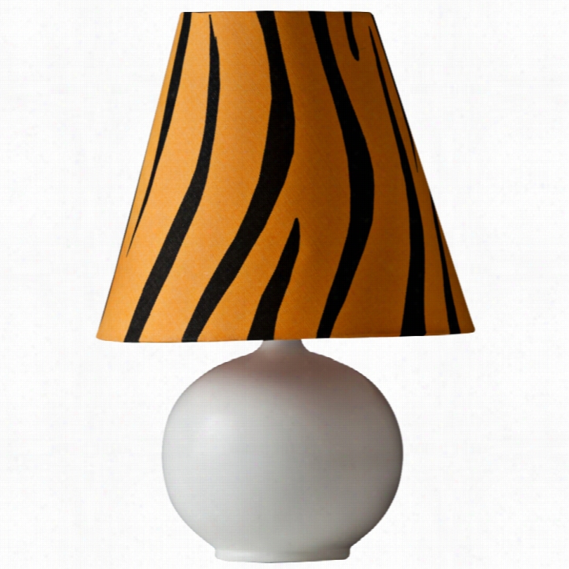 Contemporary Zida Fire Zebra Stripe Shade 14-inch-h Small Table Lamp