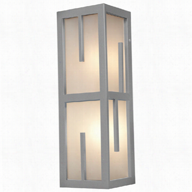 Contdmporary Zeen Satin Nickel Frost Glass 18-inch-h Outdoor Wall Light