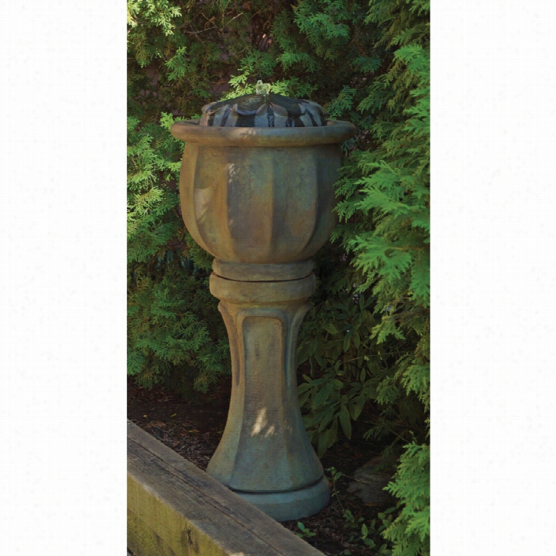 Nebbia Petals Tall Patio 37-inch-h Bubbler Founfain