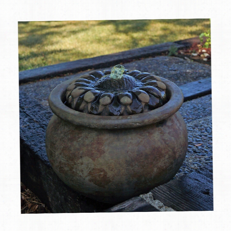 Studio Hi-t One Sunflower Patio 14-inch-h Bubbler Fountain