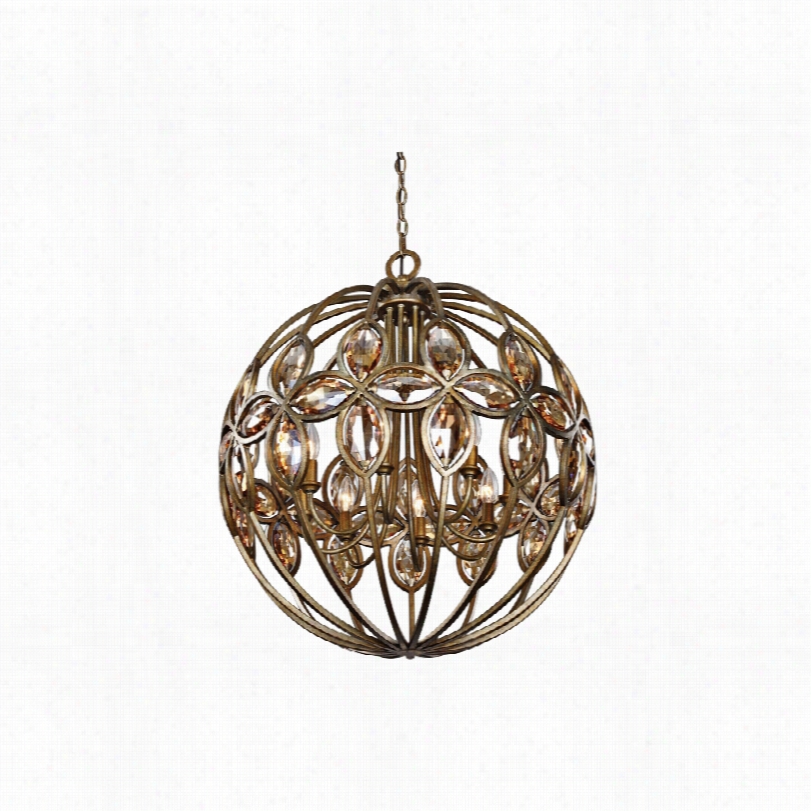 Traditional Uttermost Akbre Ogld 8-light Orb Chandelier