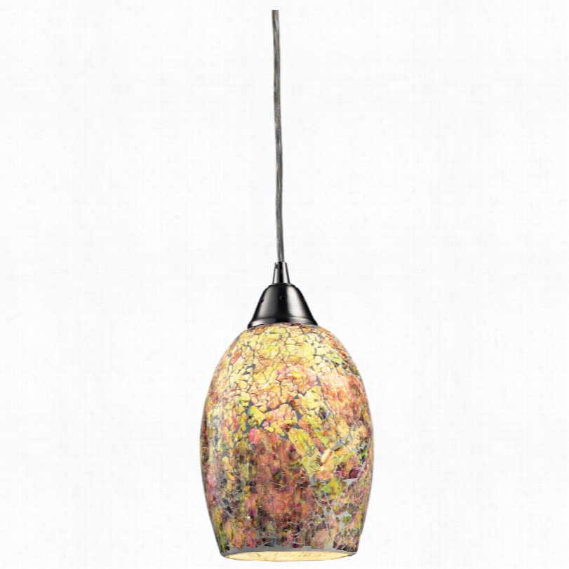 Transitkona Avalon Astin Nickel With Glass 5-inch-w Elk Pendant Light