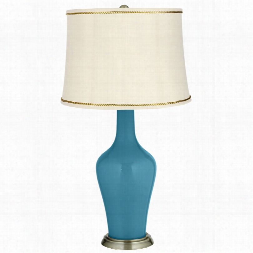 Transitional Great Falls Brass Table Lamp With Presidennt's Brai Trim