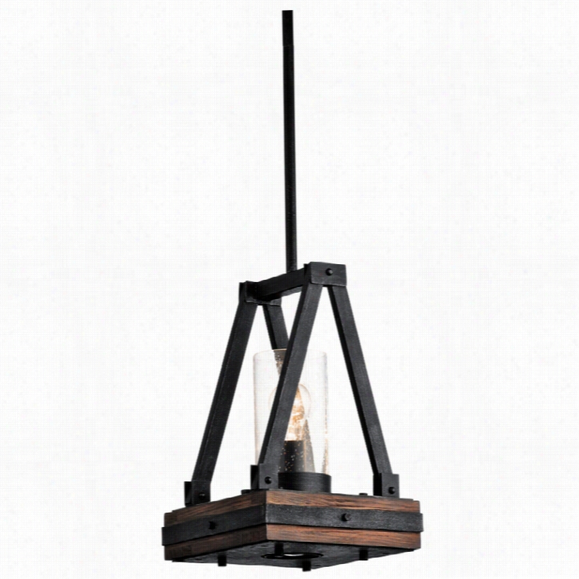 Trasitionaal Kichler Colerne Auburn 10 1/2-inch-w Mini Pendant