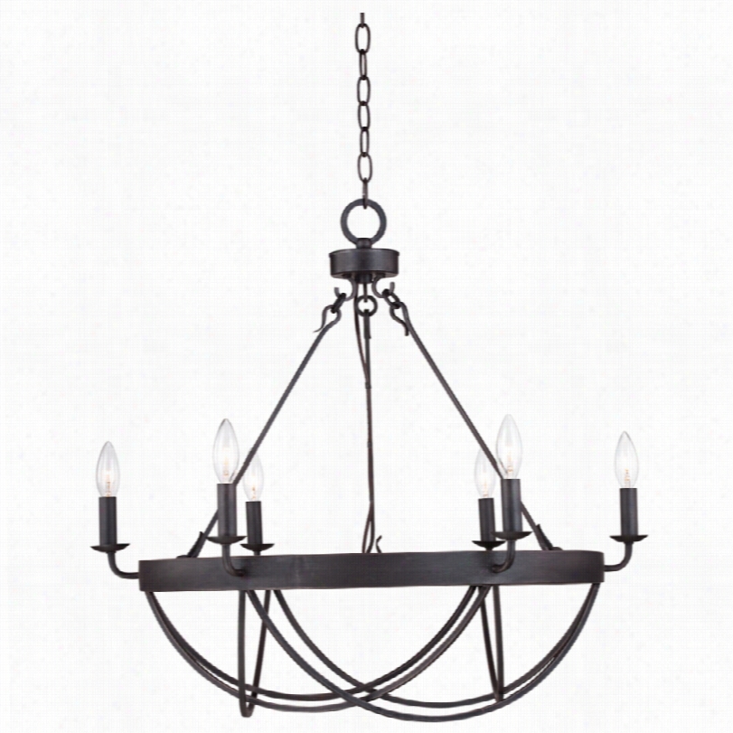 Transitional Lyster Square Oil-rubbed Bronze 28-inc H-w Chandelier