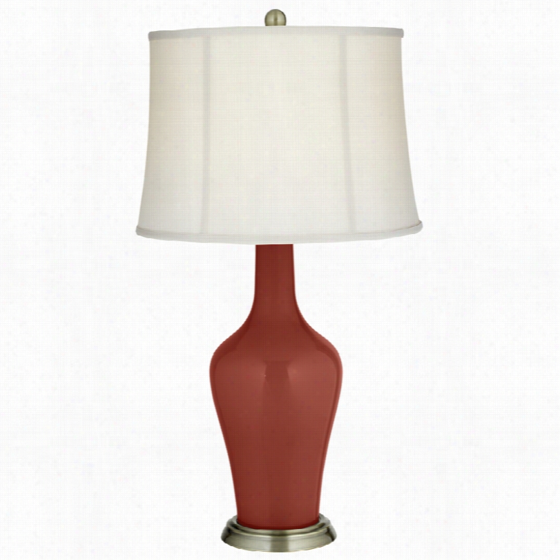 Transitional Marsala Anya Anntique Brass 34 1/2-inch-h Table Lamp