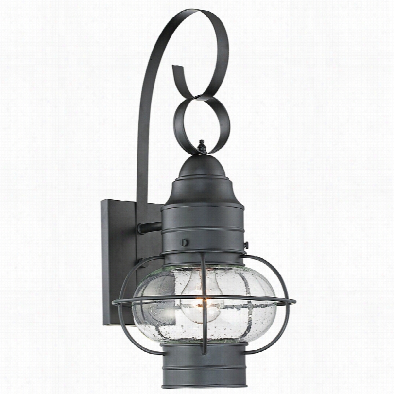 Transitional Quoizel Cooper Blqck Outdoor Wall Light