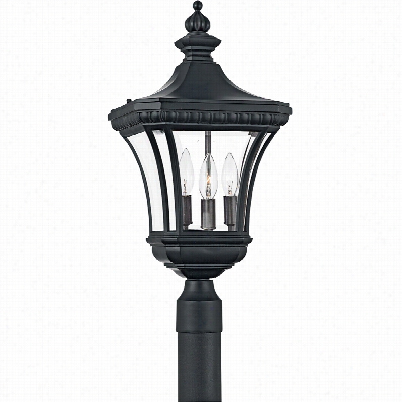 Transitionall Quoizel Devon Black Outdoor Post Light