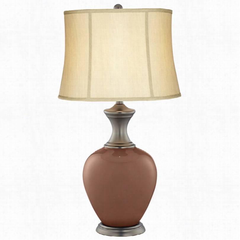 Transitional Rugged Brown Alison Glass 31 1/2-inch-h Table Lamp