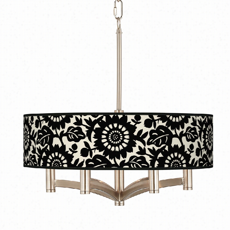 Transitional Seedling Stockholma Va 6-light Nickel Pendant Chandelier