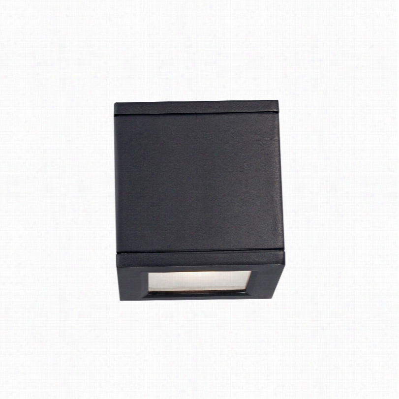 Transitional Wac Rubix 5-inch-h Black Led Up - Downlight
