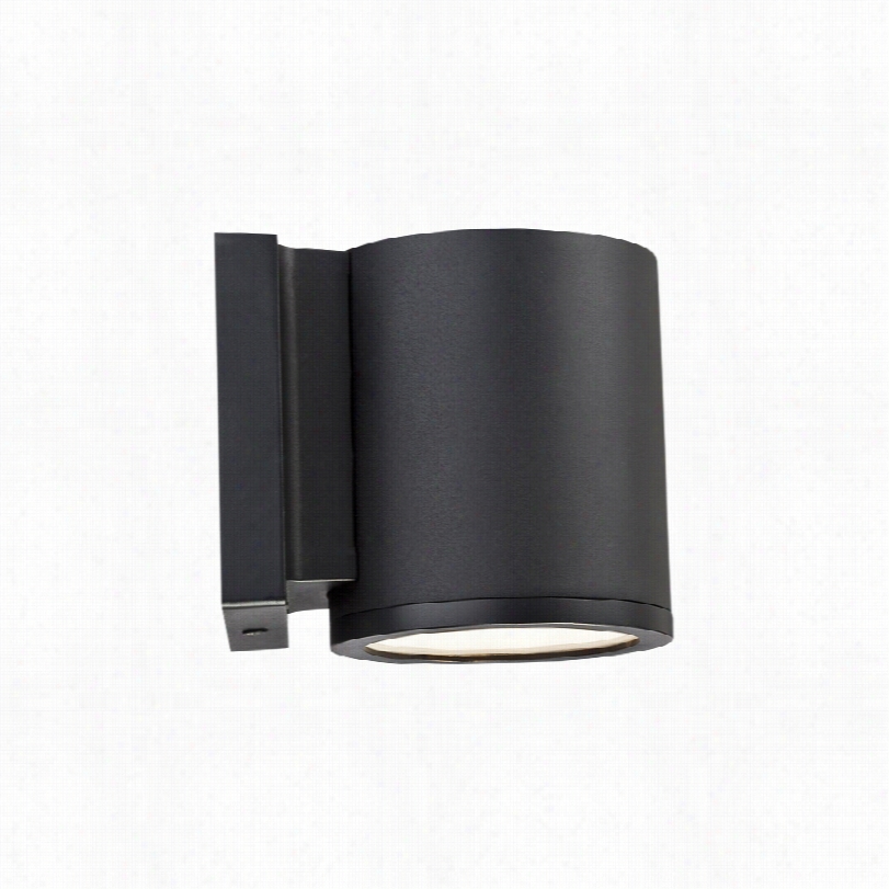 Transitional  Wac Tube Le D Black Outdoor Wall Light