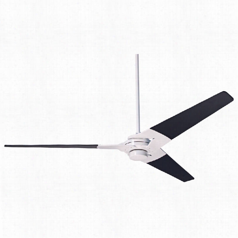 Contemporary 62"" Modern Fan Torsion Black - Glsos White Ceilin Fan