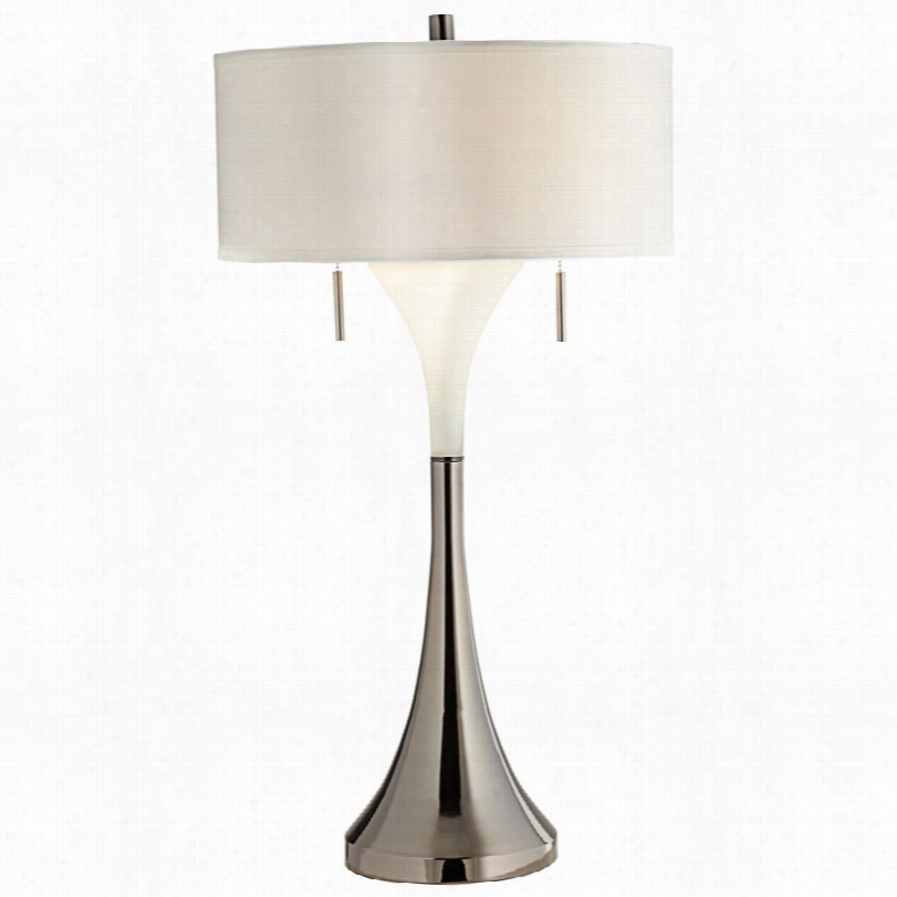Contemporary Adel Tall Modern Cgrome Table Lamp