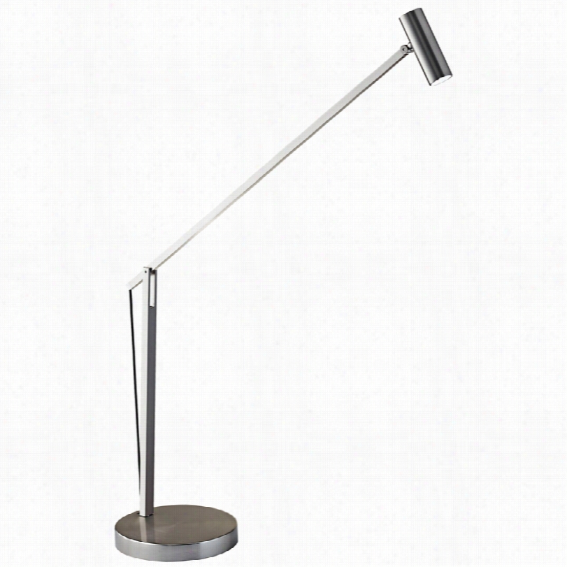 Contemporary Ads360 Crane Bruhsed Steel Adjustalbe Led Desk Lamp