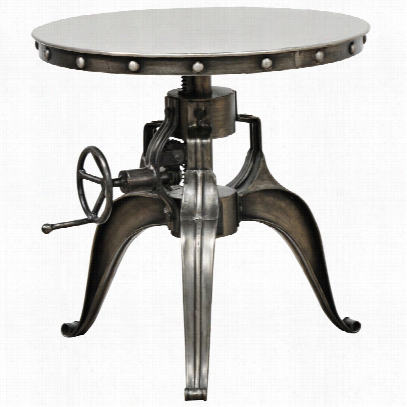 Conreporafy Afton Industrial Nickel Crank-adjustable Round Final State Table