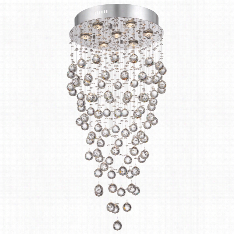 Contemporary Aida Crystal 17 34-inch-w Ceiling Light