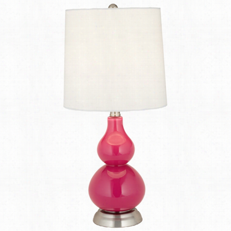 Contemporary Beetroot Purple Small Gourd 21 1/2-ich-h Accent Table Lamp