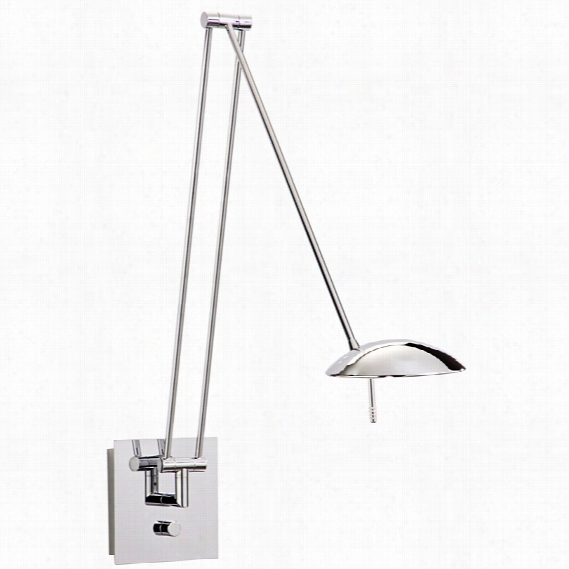 Contemporary Bernie Turbo Series Chrome Swing  Arm Holtkoetter Wall Lamp