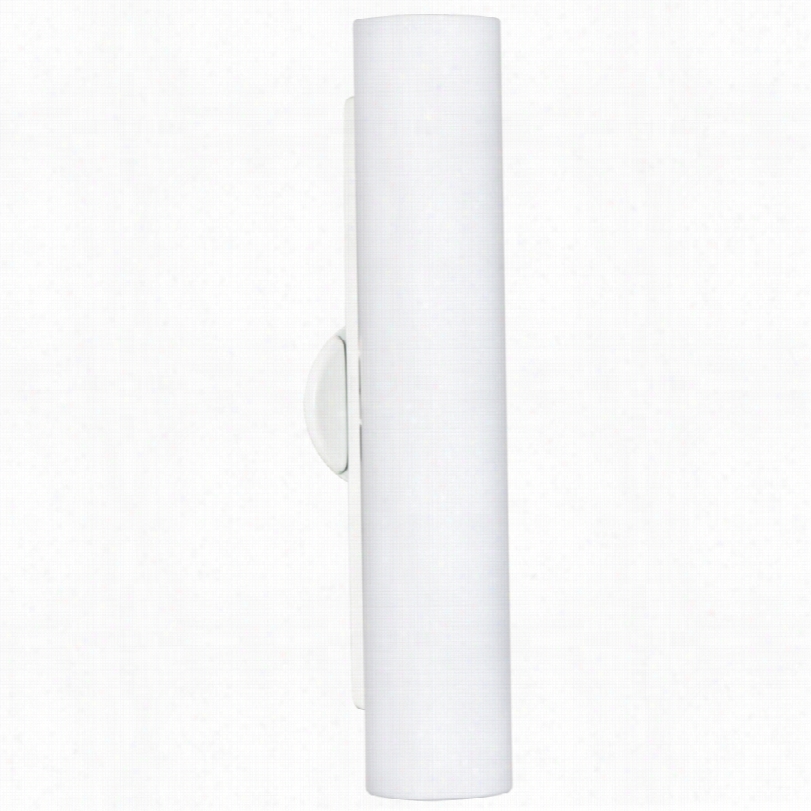 Contemporary Besa  Baa White Opal Glass 20-inch-h Outdoor Wall Light