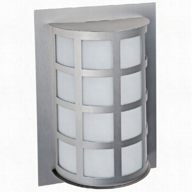 Contemporary Besa Scala Brushed Aluminum 13-inch-h Outdoor Wall Light