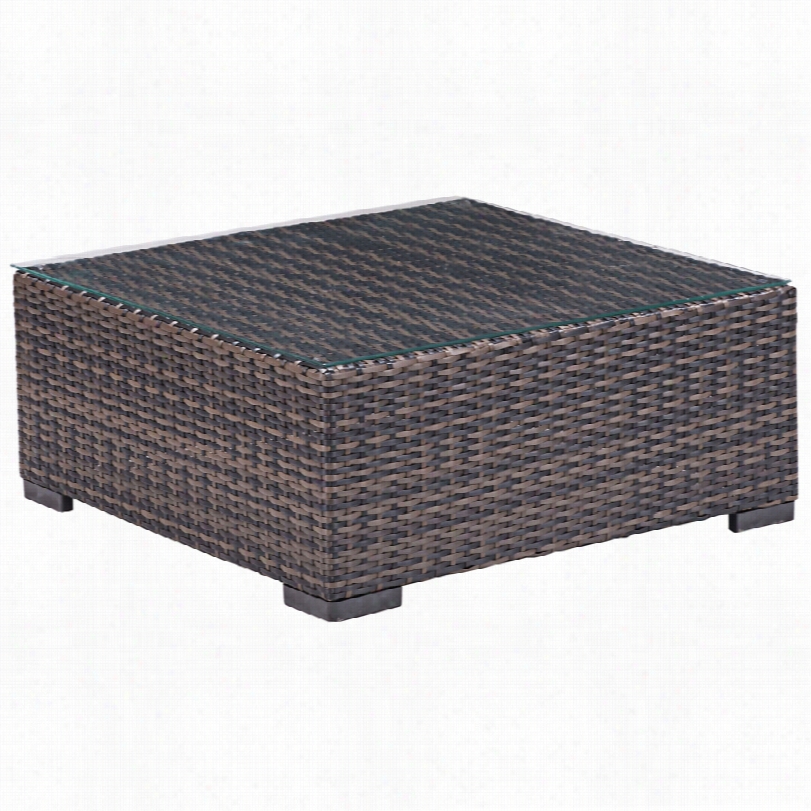 Contemporary Bocagrand Eoutdor Gradient Brown Zuo Suit Coffee Table