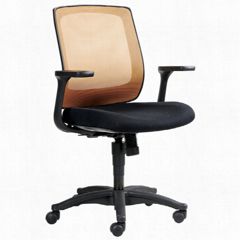 Contmpprary Camilla Orange Mesh Attending Black Base Adjustable Office Chair