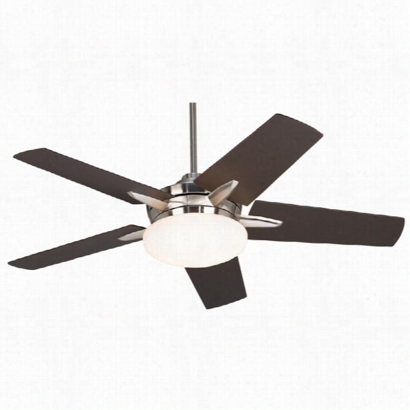 Contemporary Casa Endeavor Ceiling Fan - 52"" Br Ushed Nickel Brass