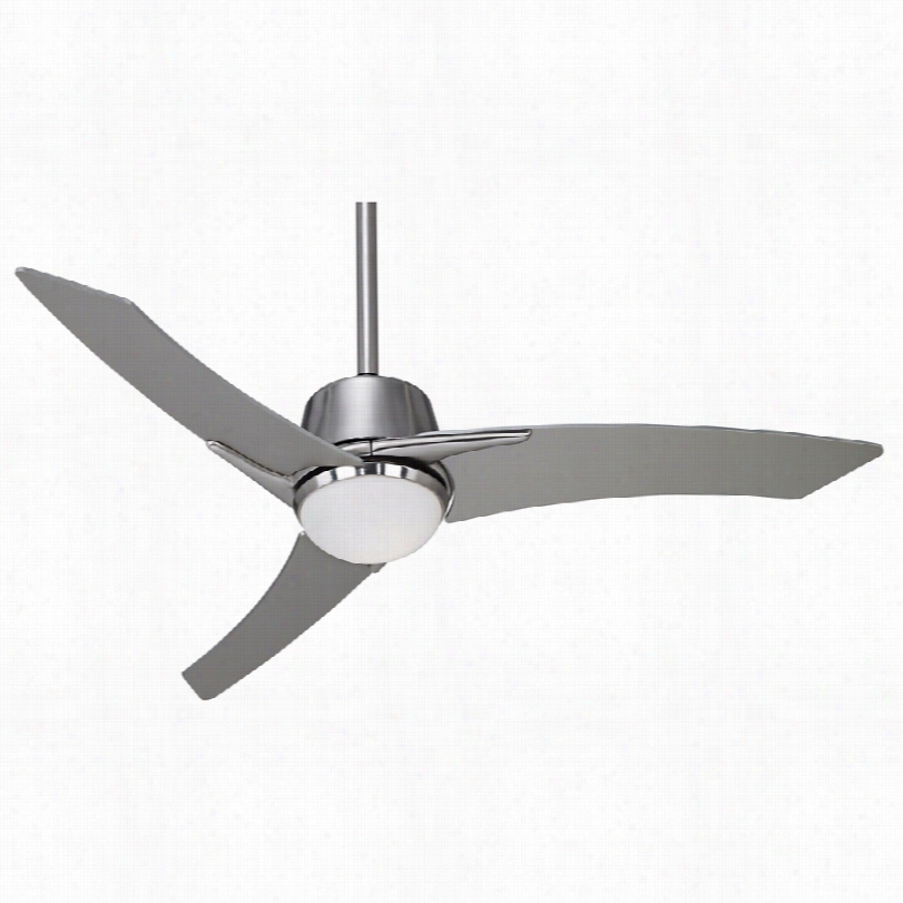 Contemporary Casa Vieja Matrix Ceiling Fan With Light -  48"" Nickel