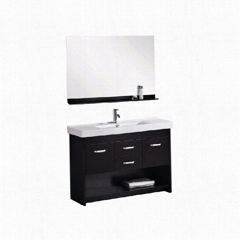 Contemporary Citrus Esoresso Single Sink 48i-nch Vanit Set