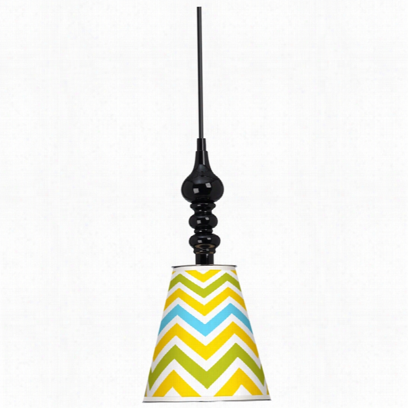 Contemporary Citurs Zig Zag Black 7 1/2-inch-w Ceiling Pendant