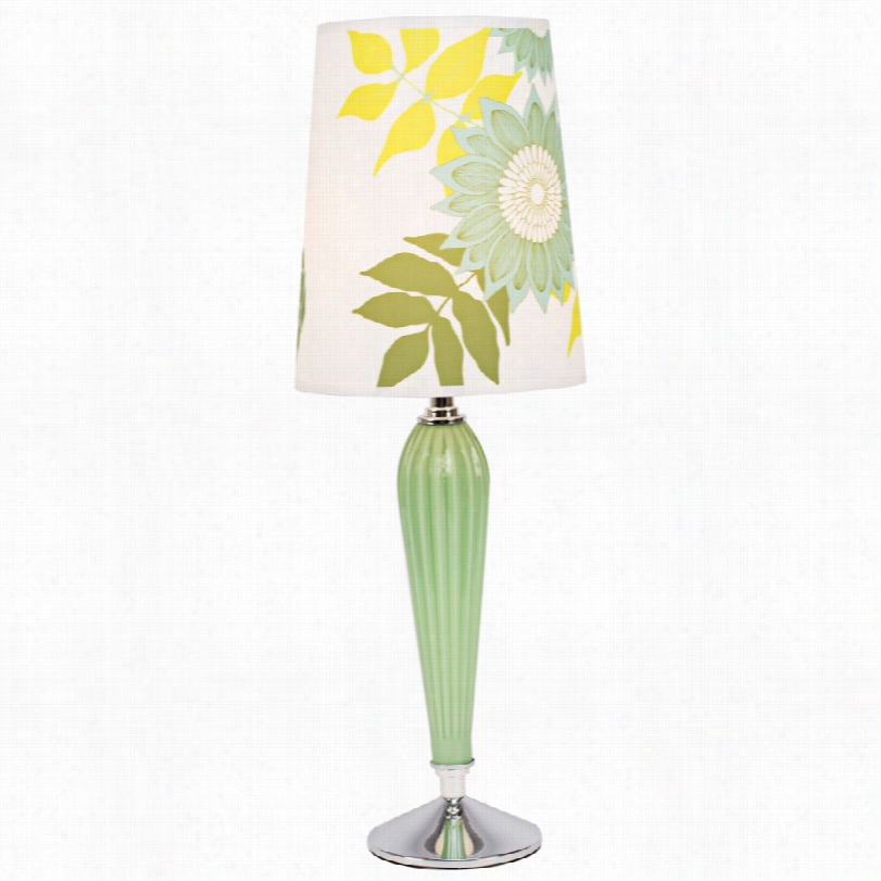 Contempor Ary Colette Apple Glass Anna Green Shade 26-inch-h Table Lamp