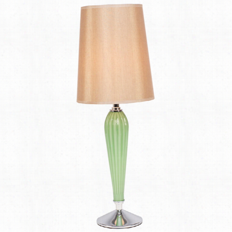 Cotnemporary Colete Croissant Glow Shade  Apple Glass Table Lamp