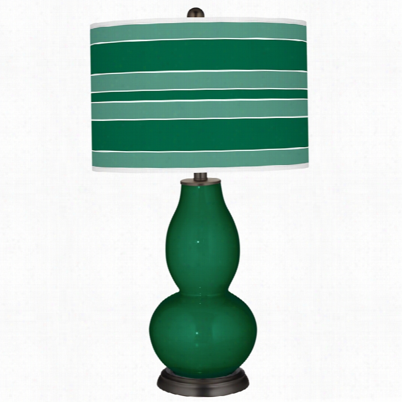 Contemporary Color Plus Bold Stripe Double Gourd 29 1/2-inch-h Table Lamp