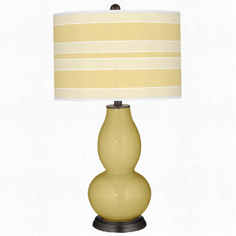 Contemporary Color Plus Butter Up Bold Stripe 29 1/2-inch-h Table Lamp