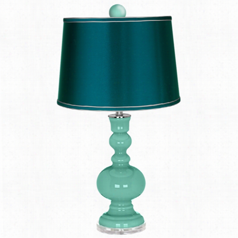 Conteemporary Oc Lor Plus Larchmere With Satin Teal Sade Pharmacist Lamp