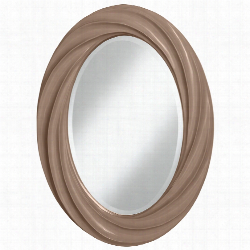 Contempora Ry Color Plus Mocha Twwist Oval Wall Mirror-22x30