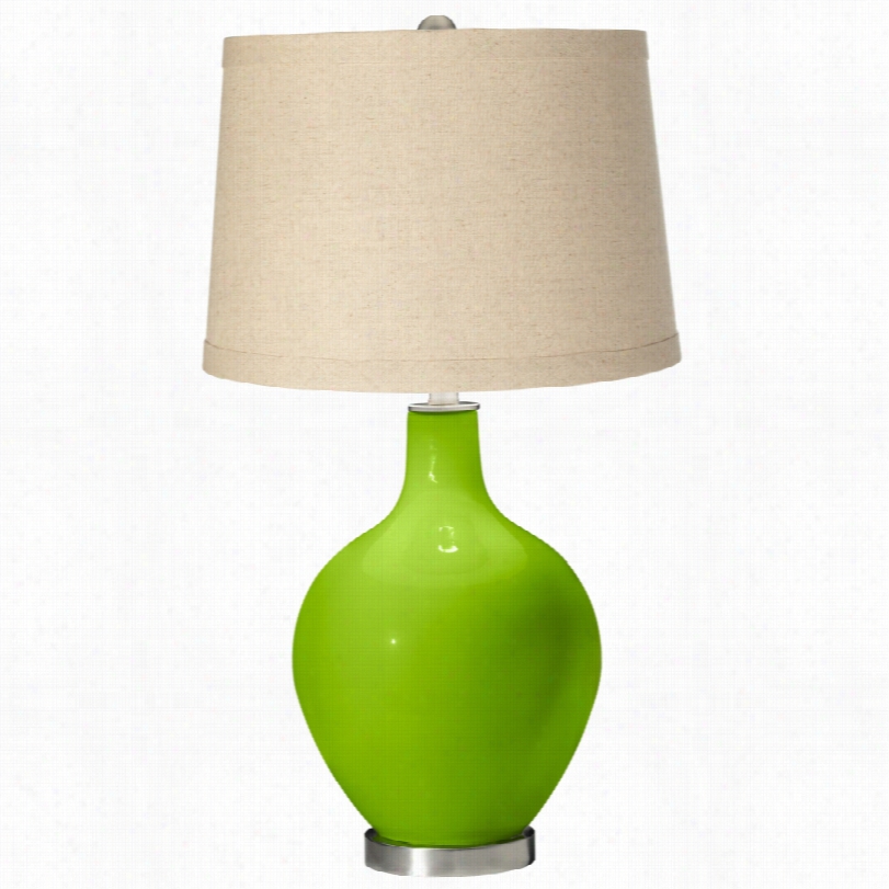 Contemporary Color + Plus Neon Green 28 1/2-inch-h Ovo Table Lamp