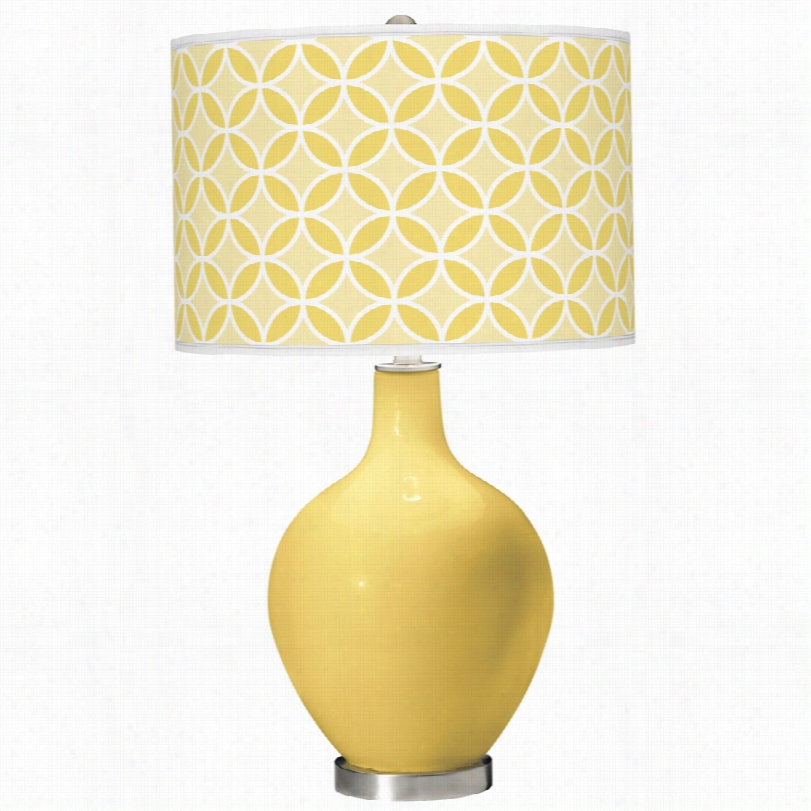 Contemporary Color Plus Ovo Contemporary Daffodil Circle Rings Table Lamp